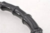 Authentic GUCCI Vintage Bamboo Shoulder Bag Purse Enamel Black 0901G