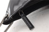 Authentic GUCCI Vintage Bamboo Shoulder Bag Purse Enamel Black 0901G
