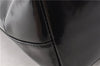 Authentic GUCCI Vintage Bamboo Shoulder Bag Purse Enamel Black 0901G