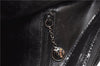 Authentic GUCCI Vintage Bamboo Shoulder Bag Purse Enamel Black 0901G