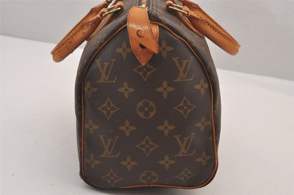 Authentic Louis Vuitton Monogram Speedy 25 Boston Hand Bag M41528 LV 0901I