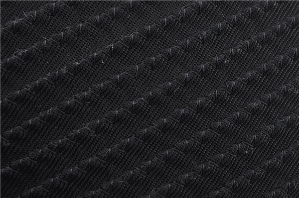 Authentic GUCCI Vintage Bamboo 2Way Shoulder Tote Bag Nylon Enamel Black 0902G