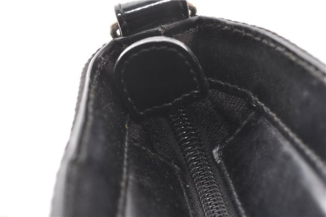 Authentic GUCCI Vintage Bamboo 2Way Shoulder Tote Bag Nylon Enamel Black 0902G