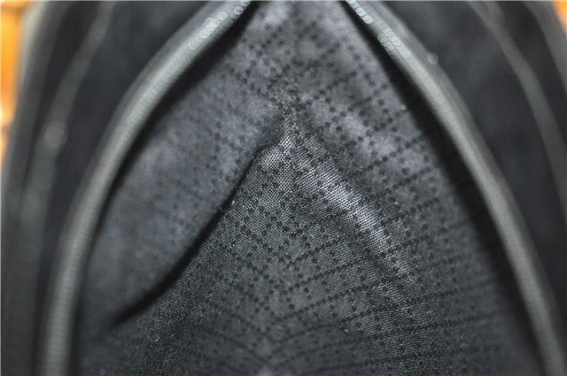 Authentic GUCCI Vintage Bamboo 2Way Shoulder Tote Bag Nylon Enamel Black 0902G