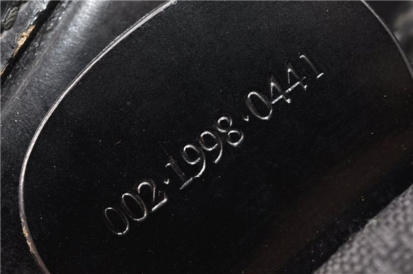 Authentic GUCCI Vintage Bamboo 2Way Shoulder Tote Bag Nylon Enamel Black 0902G