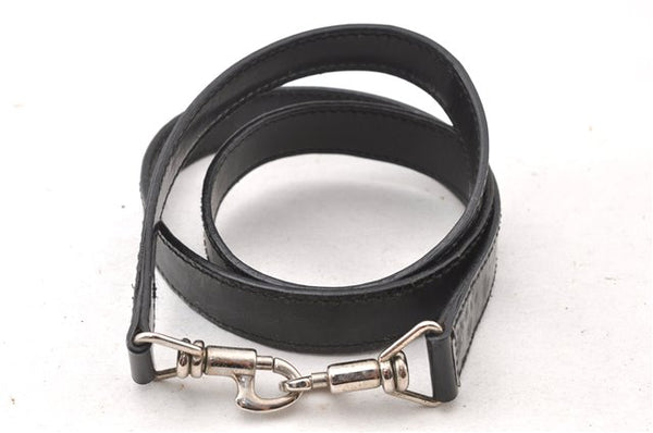 Authentic GUCCI Vintage Bamboo 2Way Shoulder Tote Bag Nylon Enamel Black 0902G