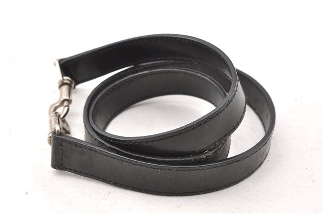 Authentic GUCCI Vintage Bamboo 2Way Shoulder Tote Bag Nylon Enamel Black 0902G