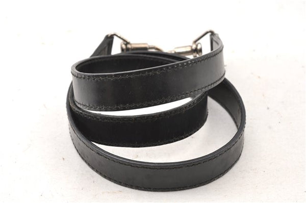 Authentic GUCCI Vintage Bamboo 2Way Shoulder Tote Bag Nylon Enamel Black 0902G