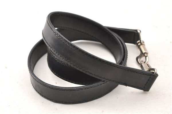 Authentic GUCCI Vintage Bamboo 2Way Shoulder Tote Bag Nylon Enamel Black 0902G