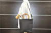 Authentic GUCCI Vintage Bamboo 2Way Shoulder Tote Bag Nylon Enamel Black 0902G