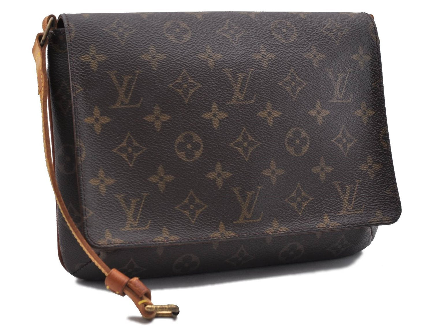 Authentic Louis Vuitton Monogram Musette Tango Shoulder Bag M51257 LV Junk 0903D