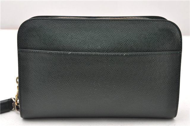 Authentic Louis Vuitton Taiga Baikal Clutch Bag Green M30184 LV 0903G