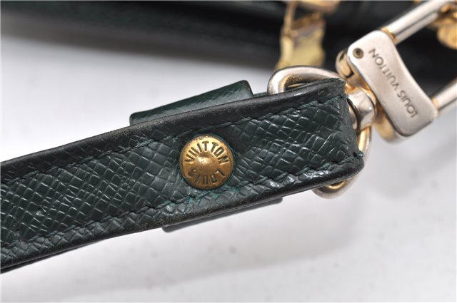 Authentic Louis Vuitton Taiga Baikal Clutch Bag Green M30184 LV 0903G