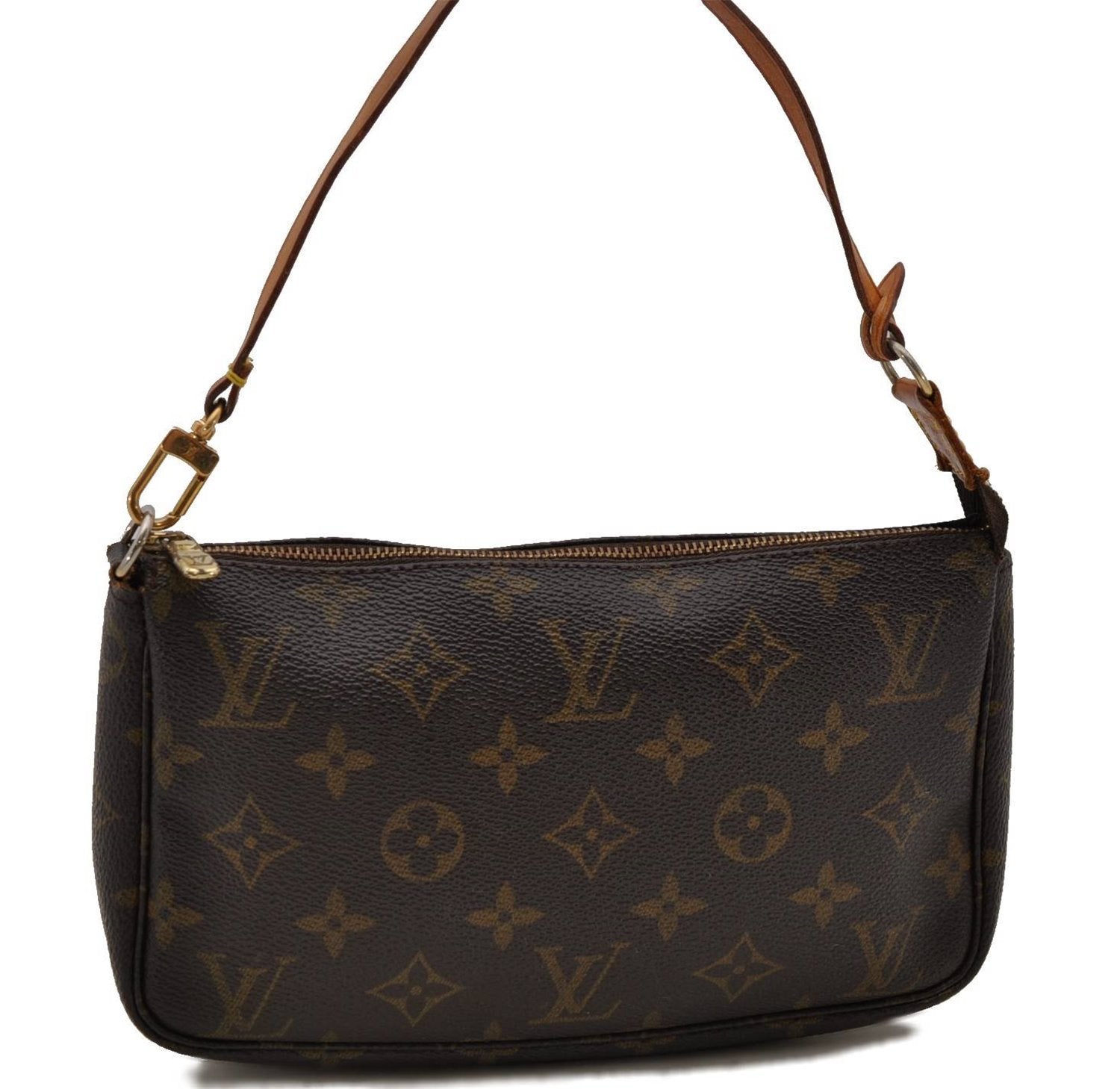 Authentic Louis Vuitton Monogram Pochette Accessoires Pouch M51980 LV 0904D