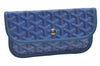 Authentic Goyard Saint Louis Pouch Purse PVC Leather Blue 0905I