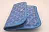 Authentic Goyard Saint Louis Pouch Purse PVC Leather Blue 0905I
