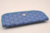 Authentic Goyard Saint Louis Pouch Purse PVC Leather Blue 0905I