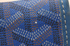 Authentic Goyard Saint Louis Pouch Purse PVC Leather Blue 0905I