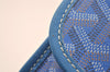 Authentic Goyard Saint Louis Pouch Purse PVC Leather Blue 0905I