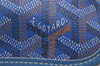 Authentic Goyard Saint Louis Pouch Purse PVC Leather Blue 0905I