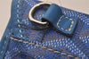 Authentic Goyard Saint Louis Pouch Purse PVC Leather Blue 0905I