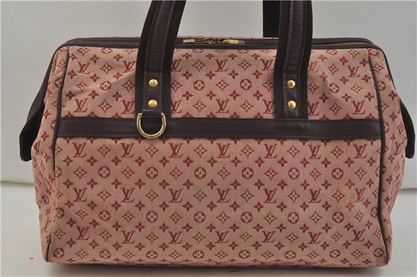 Authentic Louis Vuitton Monogram Mini Josephine GM Hand Bag Pink M92213 LV 0906E