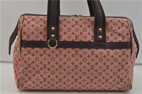 Authentic Louis Vuitton Monogram Mini Josephine GM Hand Bag Pink M92213 LV 0906E