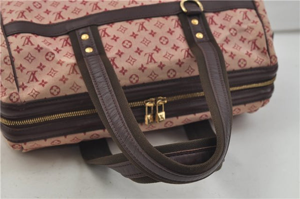 Authentic Louis Vuitton Monogram Mini Josephine GM Hand Bag Pink M92213 LV 0906E