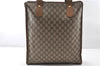Authentic GUCCI Web Sherry Line Shoulder Tote Bag GG PVC Leather Brown 0906G
