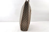 Authentic GUCCI Web Sherry Line Shoulder Tote Bag GG PVC Leather Brown 0906G