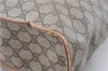 Authentic GUCCI Web Sherry Line Shoulder Tote Bag GG PVC Leather Brown 0906G