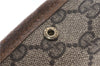 Authentic GUCCI Web Sherry Line Shoulder Tote Bag GG PVC Leather Brown 0906G