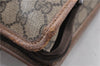 Authentic GUCCI Web Sherry Line Shoulder Tote Bag GG PVC Leather Brown 0906G