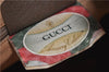 Authentic GUCCI Web Sherry Line Shoulder Tote Bag GG PVC Leather Brown 0906G