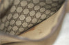 Authentic GUCCI Web Sherry Line Shoulder Tote Bag GG PVC Leather Brown 0906G