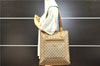 Authentic GUCCI Web Sherry Line Shoulder Tote Bag GG PVC Leather Brown 0906G