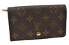 Auth Louis Vuitton Monogram Porte Monnaie Billets Tresor Wallet M61730 LV 0906I