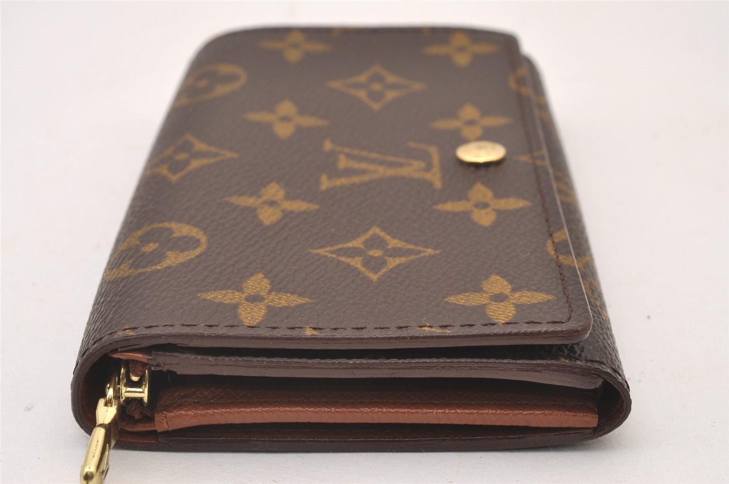 Auth Louis Vuitton Monogram Porte Monnaie Billets Tresor Wallet M61730 LV 0906I