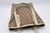 Authentic GUCCI Charmy Shoulder Tote Bag GG Canvas Leather 153361 Brown 0908G