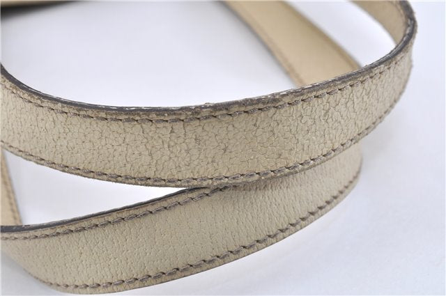 Authentic GUCCI Charmy Shoulder Tote Bag GG Canvas Leather 153361 Brown 0908G