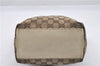 Authentic GUCCI Charmy Shoulder Tote Bag GG Canvas Leather 153361 Brown 0908G