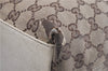 Authentic GUCCI Charmy Shoulder Tote Bag GG Canvas Leather 153361 Brown 0908G