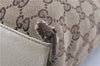 Authentic GUCCI Charmy Shoulder Tote Bag GG Canvas Leather 153361 Brown 0908G