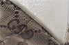 Authentic GUCCI Charmy Shoulder Tote Bag GG Canvas Leather 153361 Brown 0908G