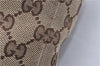 Authentic GUCCI Charmy Shoulder Tote Bag GG Canvas Leather 153361 Brown 0908G