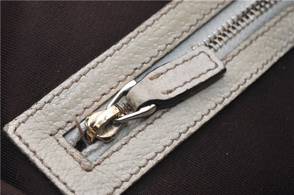 Authentic GUCCI Charmy Shoulder Tote Bag GG Canvas Leather 153361 Brown 0908G