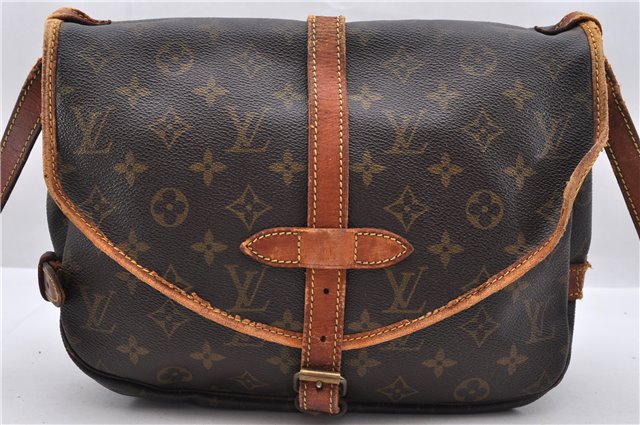 Auth Louis Vuitton Monogram Saumur 30 Shoulder Cross Body Bag M42256 LV 0909D