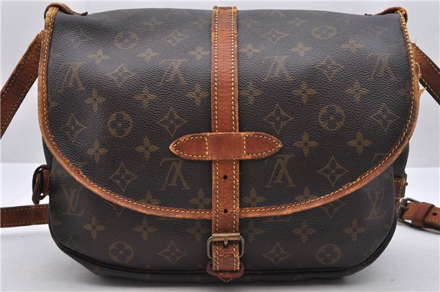 Auth Louis Vuitton Monogram Saumur 30 Shoulder Cross Body Bag M42256 LV 0909D