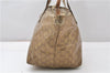 Authentic GUCCI GG Crystal Shoulder Tote Bag PVC Leather 131230 Gold Junk 0909G