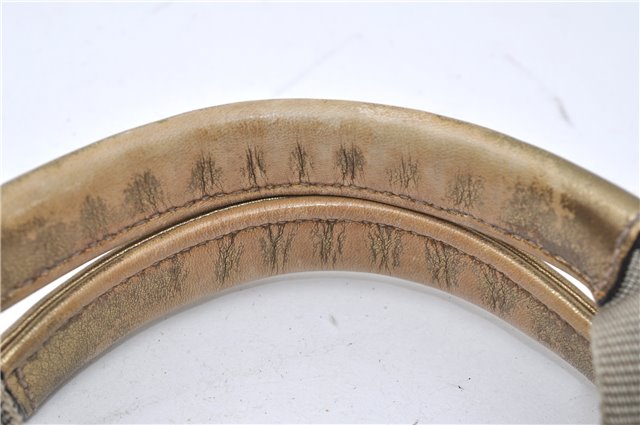 Authentic GUCCI GG Crystal Shoulder Tote Bag PVC Leather 131230 Gold Junk 0909G